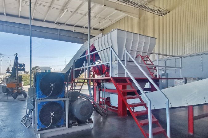 Pre-Shredder for Compressed Aluminum Scrap Recycling Project in Mexico