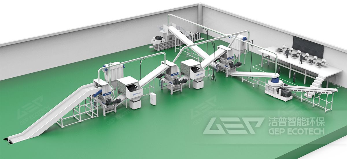 3D Image of Three-Stage RDF Shredding Line