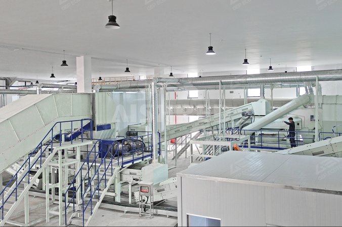 用于中国浙江城市混合垃圾处置项目的双轴破碎机