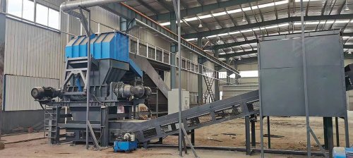 Máy nghiền thùng nhựa hóa chất – Giải pháp trục đôi hạng nặng cho chất thải nhựa công nghiệp